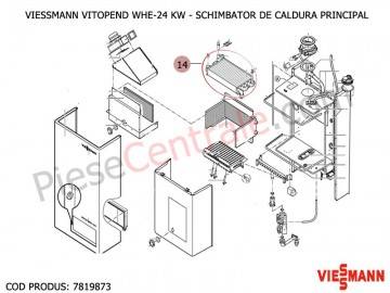 Poza Schimbator de caldura principal centrala termica Viessmann Vitopend WHE