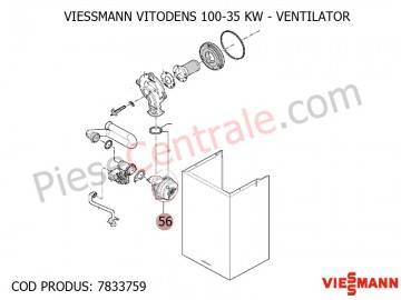 Poza Ventilator centrala termica Viessmann Vitodens 100 35 WB1B