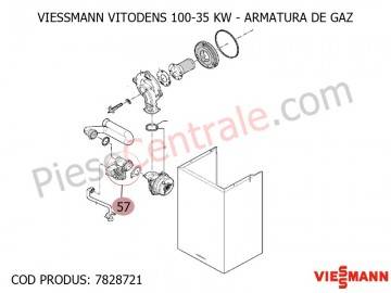 Poza Armatura de gaz centrala termica Viessmann Vitodens 100 35 WB1B