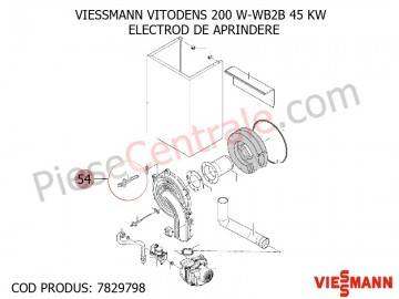 Poza Electrod aprindere centrala termica VITODENS 200 W-WB2B 45 KW
