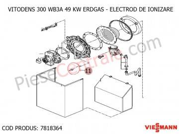 Poza Electrod ionizare centrala termica Viessmann Vitodens 300