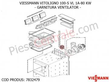 Poza Garnitura ventilator centrala pe lemne Viessmann Vitoligno 100 S VL 1A-80 KW