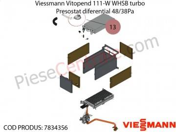 Poza Presostat diferential 48/38Pa centrala termica Viessmann Vitopend 111-W WHSB turbo