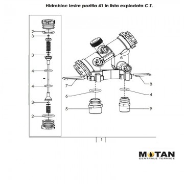Poza Hidrobloc tur ACM pentru centrale termice Motan Sigma 24 Epr/Motan Sigma 31 Epr. Poza 8266