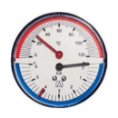Termomanometru axial TM80 0-4 bar cu ventil automat de inchidere