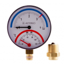 Termomanometru radial TM80 0-4 bar cu ventil automat de inchidere