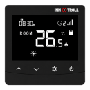 Termostat ambient Innotroll cu fir, LCD, negru, montaj in doza, 230V, programabil
