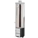 Ansamblu boiler pe lemne 120 litri inox Miklos Steel, cu focar cu usi din fonta
